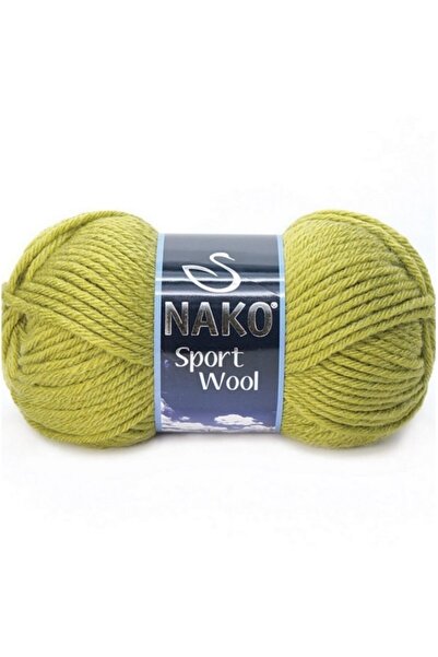 NAKO ( 5 Adet ) Sport Wool 10316 Zeytuni El Örgü Iplikleri Yelek Hırka Ipi At...