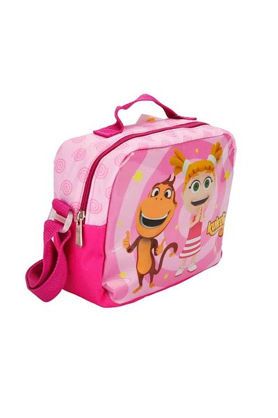 ÜMİT ÇANTA -Kukuli Printed Pink Girl Kindergarten Bag-Lunch Box-Pen Holder Bag Set