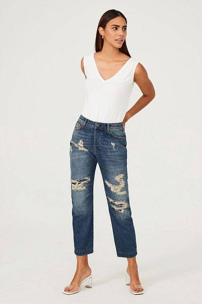 TWIN SET Women's Ripped Jeans