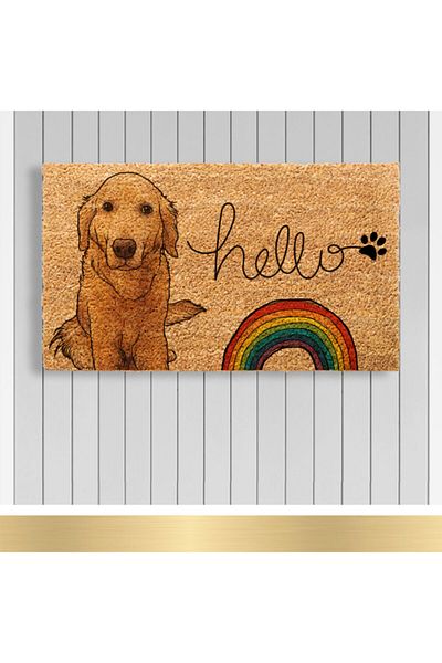 Paspashello , Design Koko Door Mat / PVC Base / Model; Cute Labrador