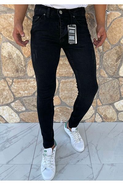 çerme Ανδρικό τζιν Skinny Fit Lycra Black Toe