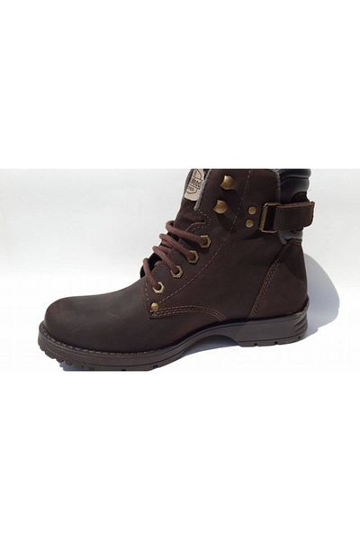 Darkwood Cizme maro din piele naturală nubuck pentru bărbați 3501