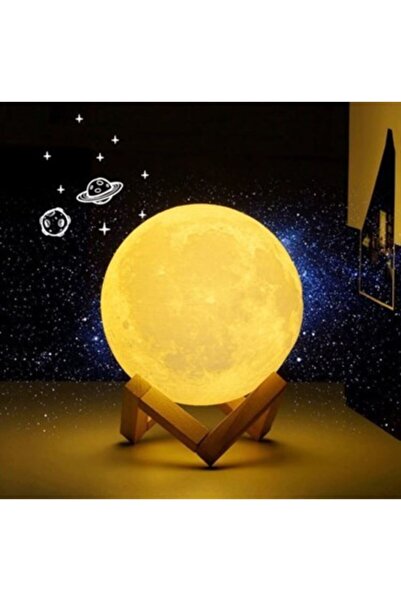 Genel Markalar 3d Standlı Dolunay Gece Lambası 12 Cm Çap (HEDİYELİK KÜRE LED ...