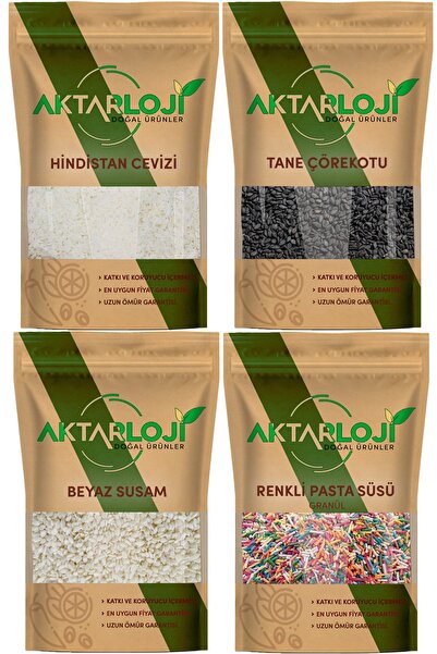 aktarloji 4 ' Lü Pasta & Börek & Çörek Baharat Seti (hindistan Cevizi, Susam,...