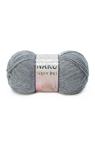 NAKO (5 τεμάχια) Super Pearl 194 Γκρι πλεκτό με νήματα γιλέκο ζακέτα πουλόβερ νήματα Bebe