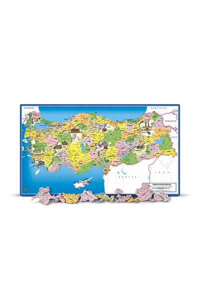 Art Puzzle Türkiye Political Map 81 Piece Frame Puzzle