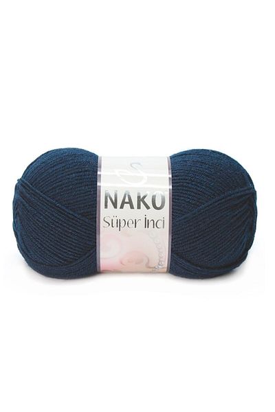 NAKO (5 τεμάχια) Super Pearl 3088 Navy Blue Πλεκτό σχοινί γιλέκο ζακέτα πουλόβερ νήμα Bebe σχοινί