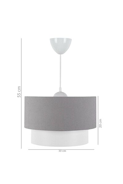 EvLight 2-Piece Cake Pendant Lamp Chandelier / White