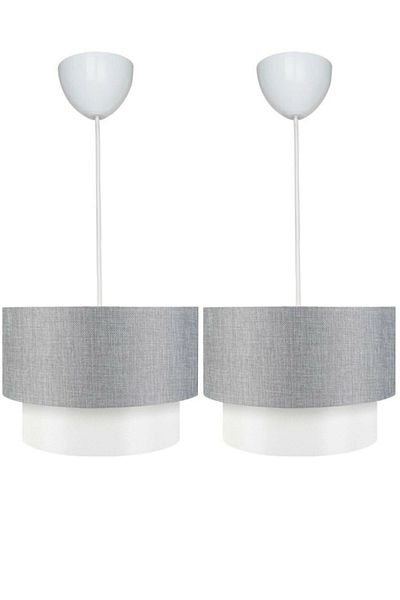 EvLight 2-Piece Cake Pendant Chandelier / Gray