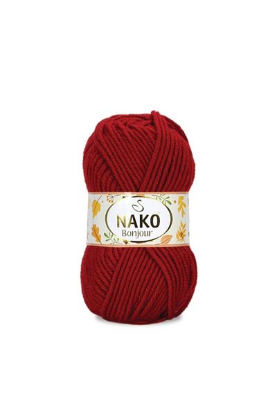 NAKO 5 Pieces Bonjour 1175 Red Hand Knitting Threads