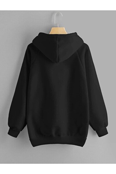 Relax family xf Μαύρο φούτερ με στάμπα Freedom Oversize