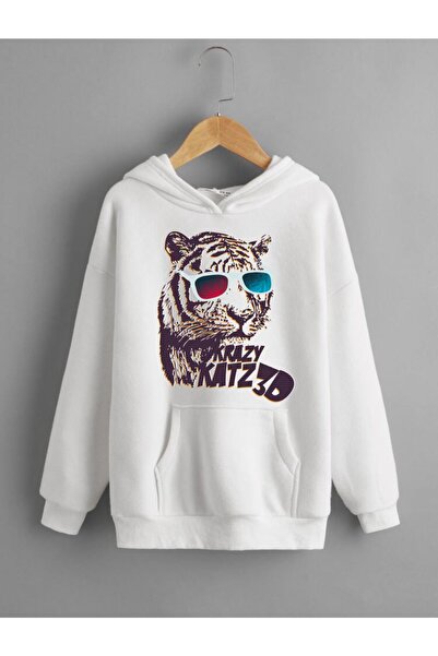 Relax family xf Λευκό φούτερ Katz 3d printed oversize