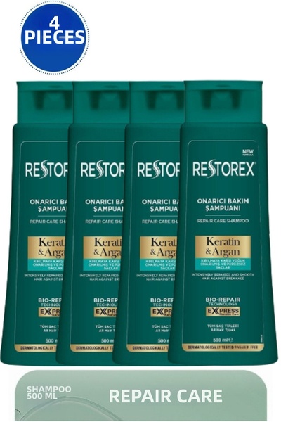 Restorex 500 ml șampon cu cheratina și argan - 4 bucăți