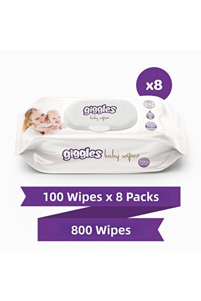 giggles مناديل مبللة للأطفال 8 عبوات تحتوي على 100800 منديل