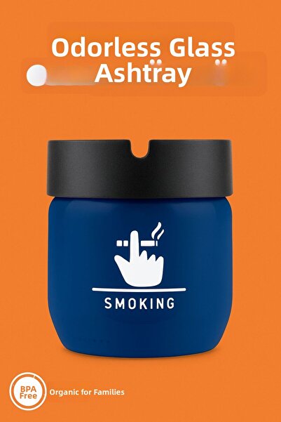 ray plastik Μπλε άοσμος τασάκι από γυαλί