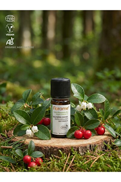 Florame Organic Wintergreen Essential Oil 10 ml - 100% Pure - Vegan