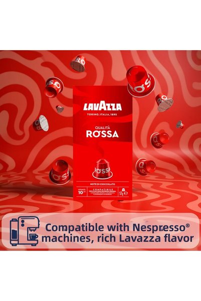 LavAzza كواليتا روسا عبوة من 30 قطعة |   كبسولات قهوة متوافقة مع نسبريسو