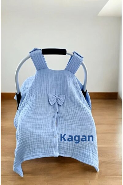 runbaby غطاء عربة أطفال من قماش الموسلين متعدد الطبقات (أربع طبقات) مع أزرار ...