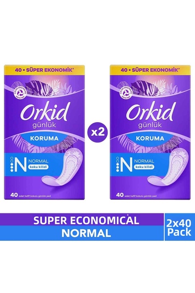Orkid Daily Pad Normal Economic Package 40 Pieces X2
