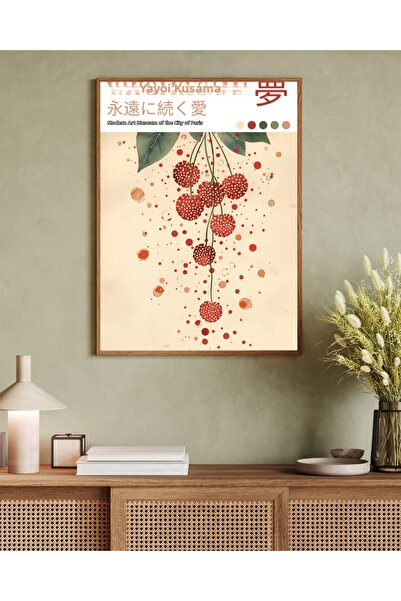 woodhomeworks Decor de birou și living dintr-o singură piesă, tablou Yayoi Ku...