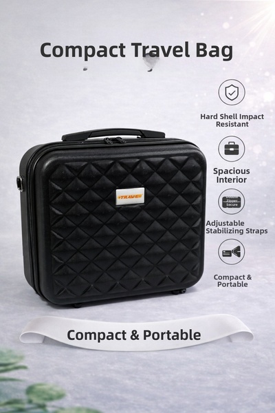 ORVO حقيبة مكياج وسفر متينة ذات هيكل صلب - حقيبة يد خفيفة الوزن ومقاومة للماء