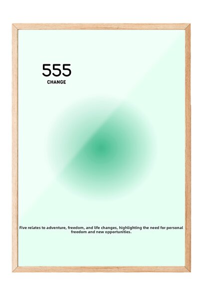 Zestia Tablou de perete cu ramă din lemn 555 Change – Decor pentru sufragerie...