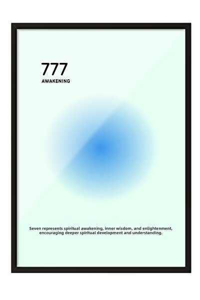 Zestia Ζωγραφική τοίχου με μαύρο πλαίσιο 777 Awakening – Διακόσμηση σαλονιού ...