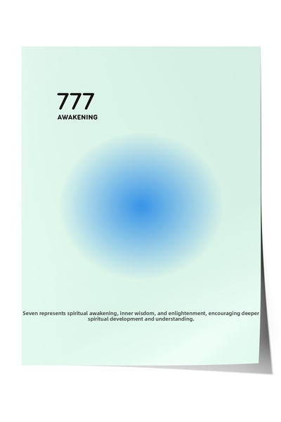 Zestia Αφίσα 777 Αφύπνιση – Διακόσμηση Σαλονιού με Απαλούς Μπλε Αποχρώσεις