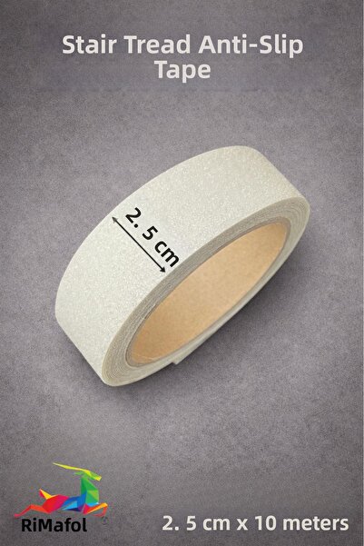 RİMAFOL BANDĂ ANTIALUNECĂ TRANSPARENTĂ PENTRU SCĂRI ȘI PARDOSELI 2,5 CM X 10 METRI