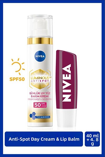 NIVEA كريم الوجه النهاري لومينوس630 للحماية من الشمس ومضاد للعيوب 40 مل، كريم...