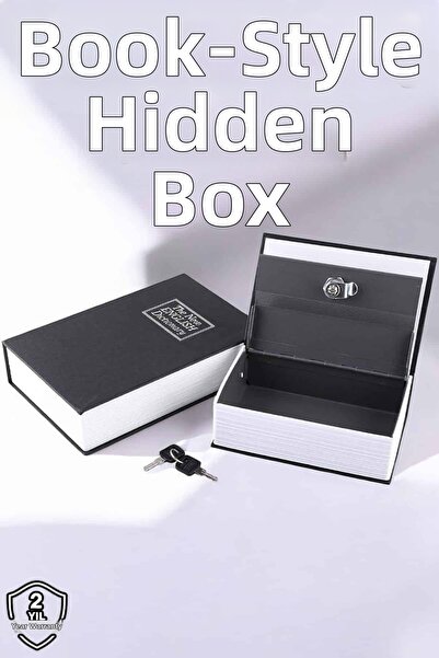 Epilons Large Size Keyed Book Look Hidden Safe Steel Safe Gold Safe