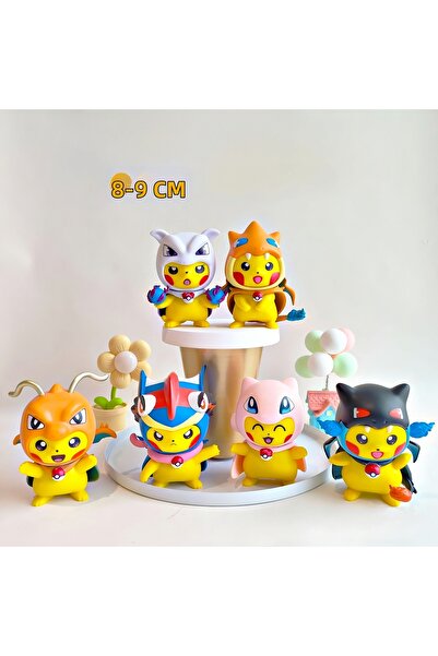 DEK تمثال بيكاتشو التنكري، تحفة صغيرة قابلة للجمع، ديكور لسطح المكتب (1 قطعة ...