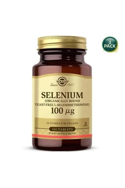 Solgar سيلينيوم 100 ميكروغرام 100 قرص 3 قطع