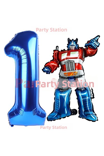 Parti Station مجموعة بالونات عيد الميلاد الأول لشخصية ترانسفورمرز أوبتيموس بر...