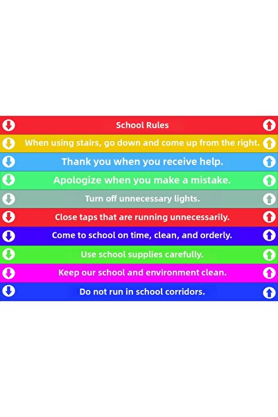 okularenkkat Scrisuri pentru scară școlară, dimensiuni 10 cm x 100 cm (10 tre...