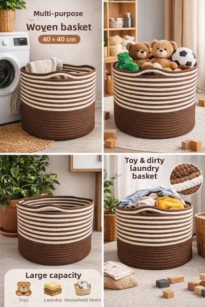 SERENALP Multi-Purpose Mesh Organizer Basket, Toy Basket, Dirty Laundry Baske...