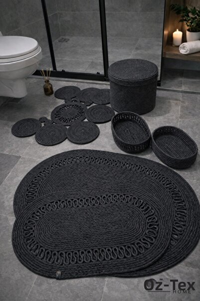 Öz-Tex Home جوت، طقم حمام، سجادة حمام، طقم سجاد، سلة مستحضرات تجميل، سلة مهمل...