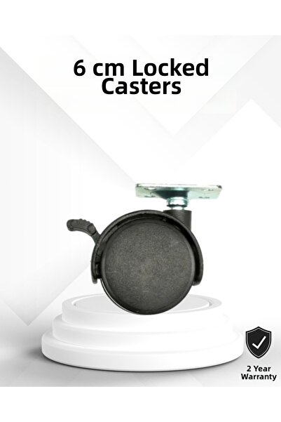 ZERO LAND عجلة دوارة مفردة لساق الطاولة مقاس 6 سم من LVSQVR (225605)