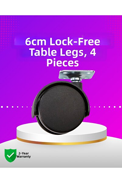 makay مجموعة عجلات بدون قفل للطاولة والكرسي مقاس 6 سم