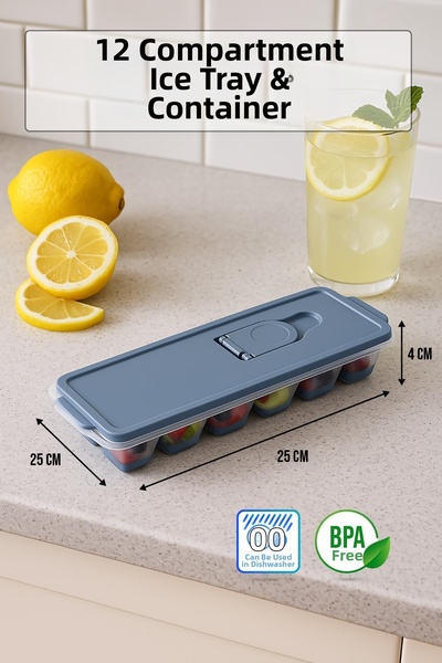 Kaite وعاء ثلج وحاوية ثلج مكونة من 12 حجرة باللون الأخضر