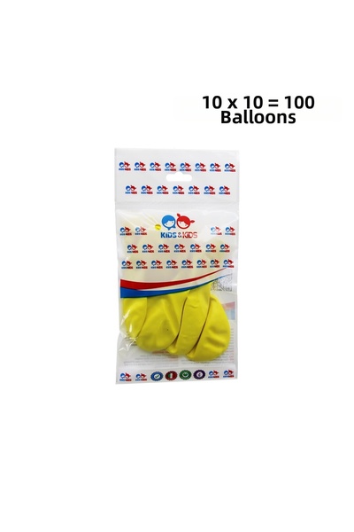 Tuncel Store بالونات ساري 100 قطعة G-90A (5389)