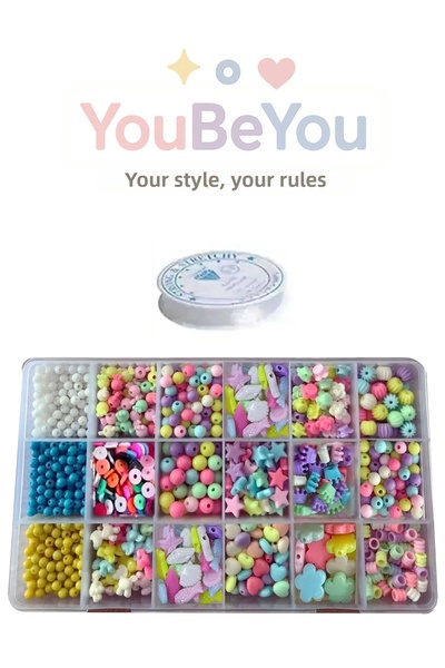 By MO Accessories Set de bijuterii cu margele pentru copii - Hobby de realiza...