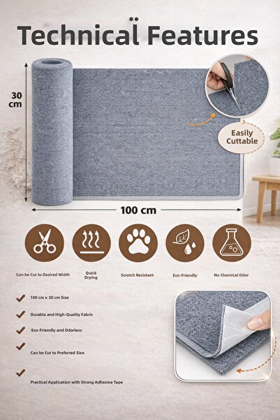 Eco Lounge Adhesive, Cuttable Cat Scratching Mat – Furniture Protector, Scrat...