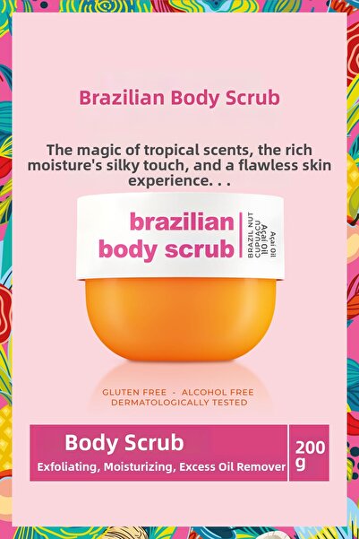 Secret of Helen مقشر الجسم البرازيلي برائحة استوائية، ترطيب مكثف، تنقية، مقشر...