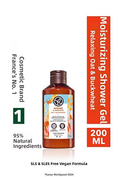 Yves Rocher جل الاستحمام - الشوفان والحنطة السوداء المرطبة والمريحة - خالي من...