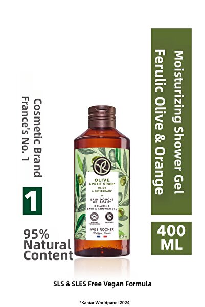 Yves Rocher جل الاستحمام المريح برائحة الزيتون والبرتقال من إيف روشيه