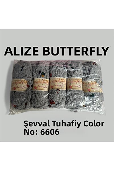 Alize Butterfly 6606 Hand Knitting Yarn 5 Pack - 100Gr. 30 Meters. Cardigan, Sweater, Scarf, Beanie, Blanket Knitting Yarn