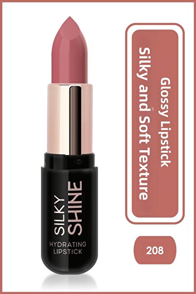 Golden Rose Silky Shine Hydrating Lipstick No:208 - Moisturizing Lipstick wit...