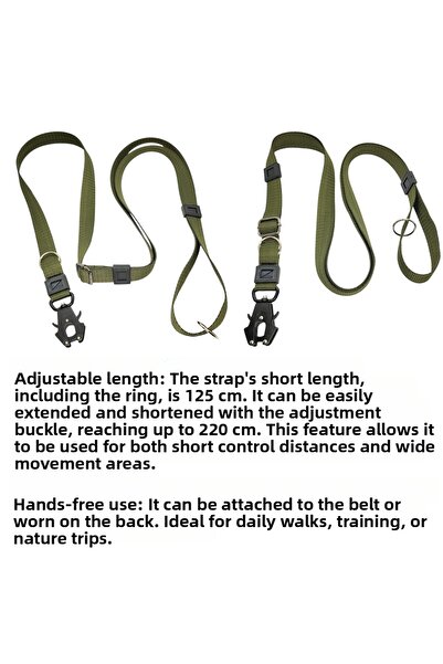 VSLT HANDMADE حزام مشي للكلاب قابل للتعديل من نوع تاكتيكال كاربينال من ماركة ميد راين. استفسر عن الألوان! ! !