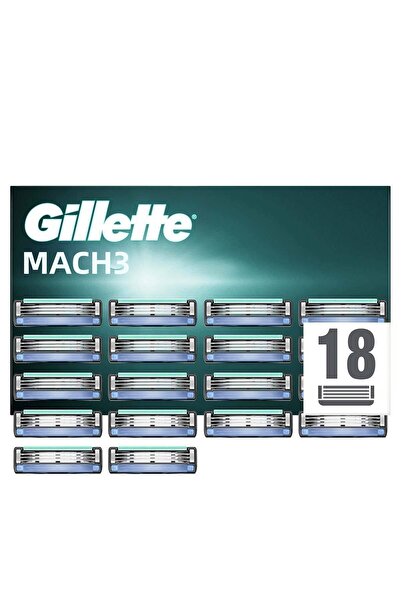 Gillette Mach3 Картонена опаковка от 18 части Резервно бръснач